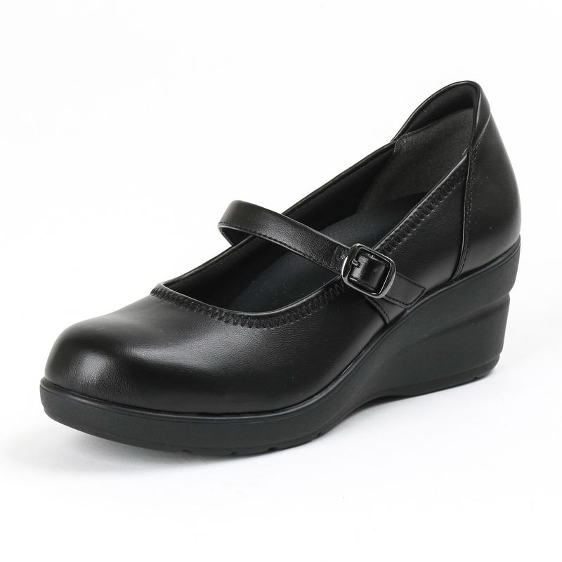 レディワーカー(Lady worker) 立ち仕事に ウエッジソール 長さ調節可能な隠しゴム付きベルト