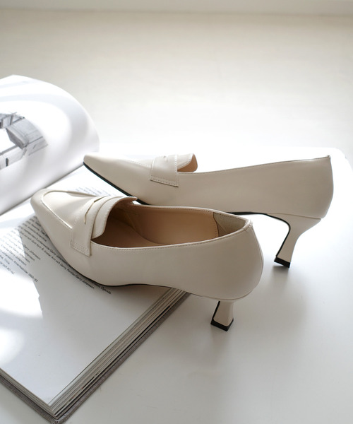 アミアミ(AmiAmi) スクエアトゥローファーパンプス
