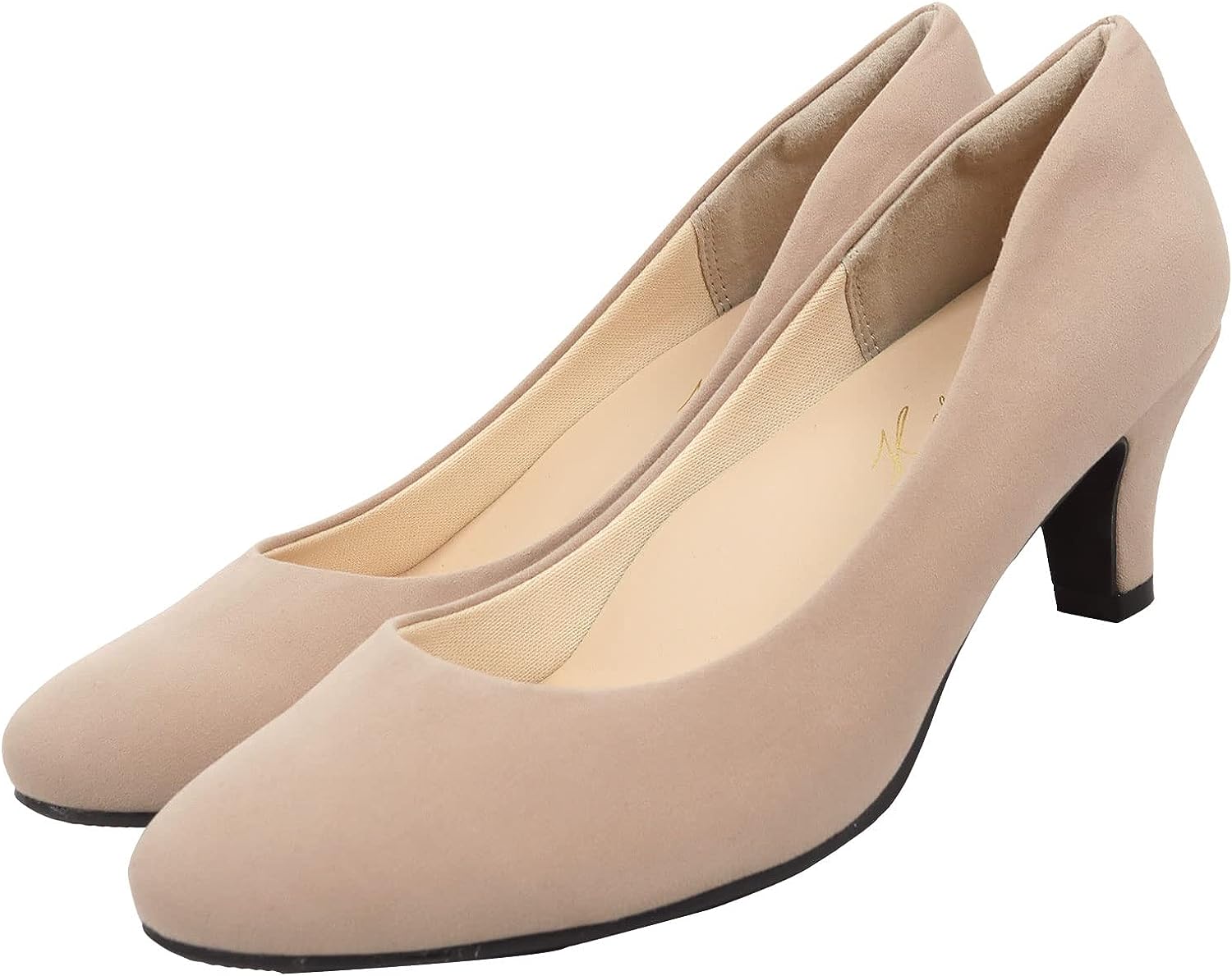 神戸レタス 魔法のパンプスラウンドトゥ5cmヒール