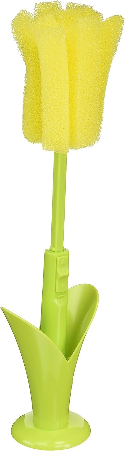 大和化学 水筒・ボトル洗い用スポンジ リーフ型スタンド付き