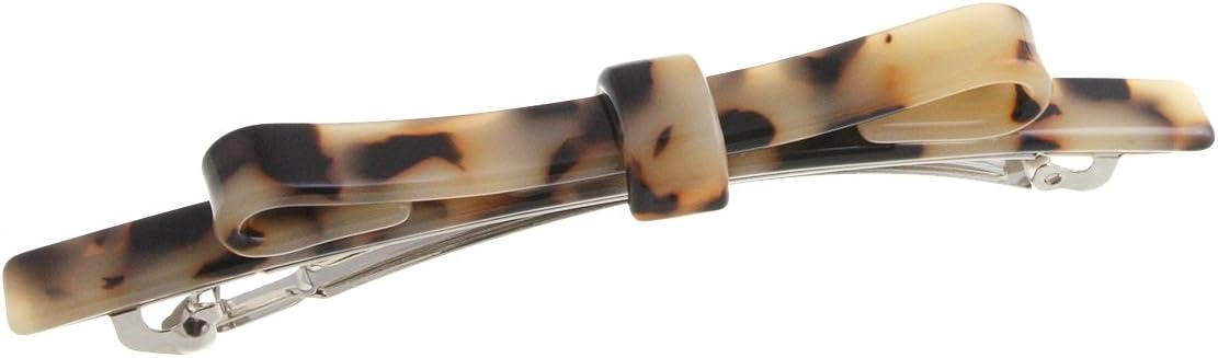 神戸ヴァンテーヌ べっ甲風細リボンバレッタ