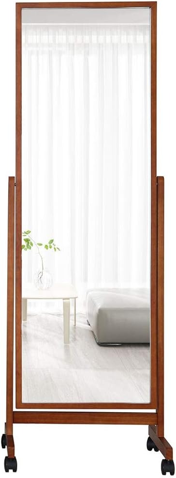 ミラホープ(MiraHope) スタンドミラー 省スペース キャスター付きミラー