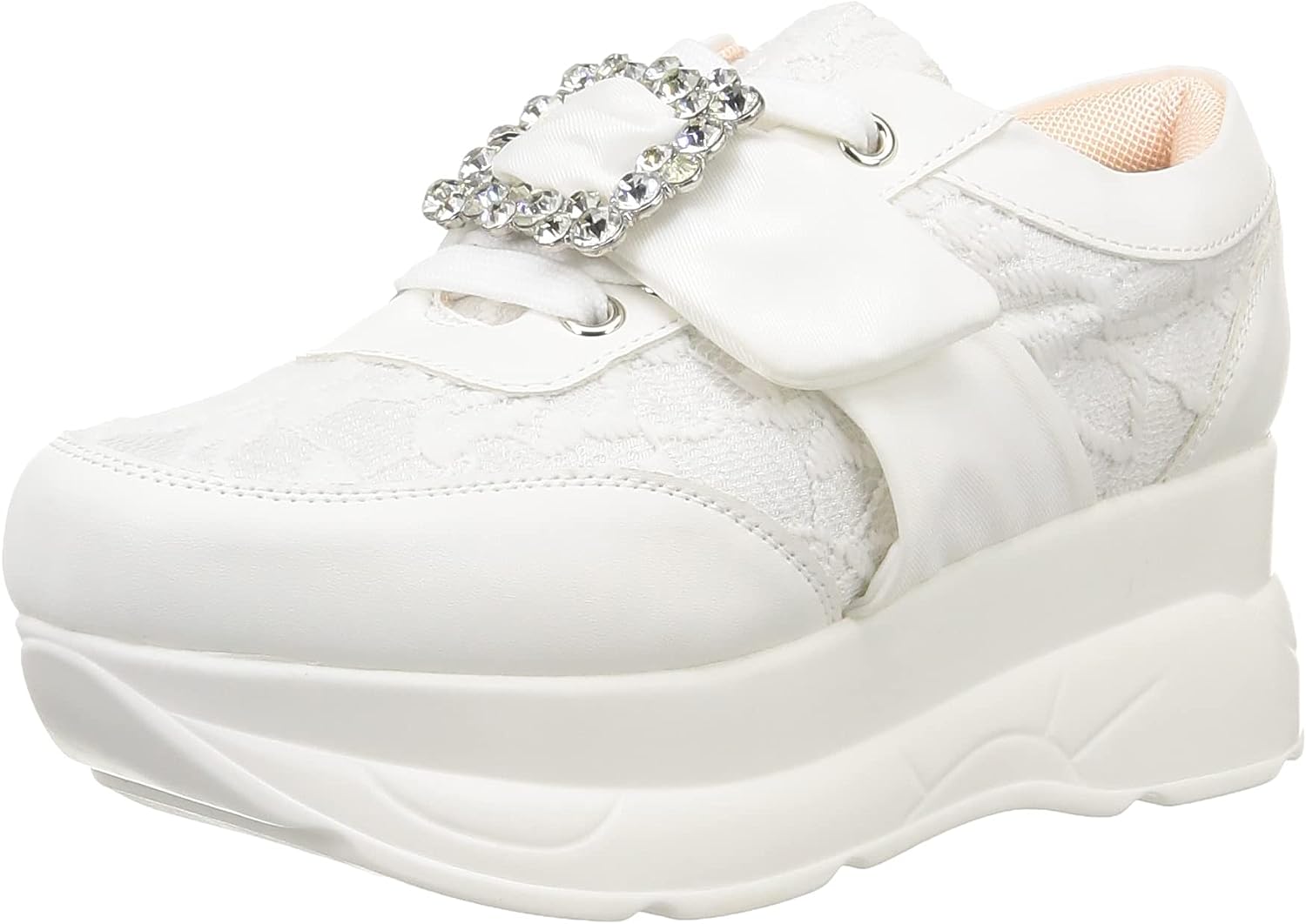 ヨースケ(YOSUKE) 厚底ビジューバックルスニーカー