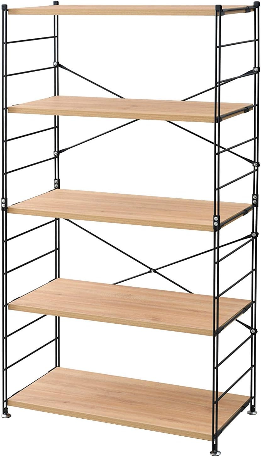 山善(YAMAZEN) ウッドシェルフ 5段 MWS-16845