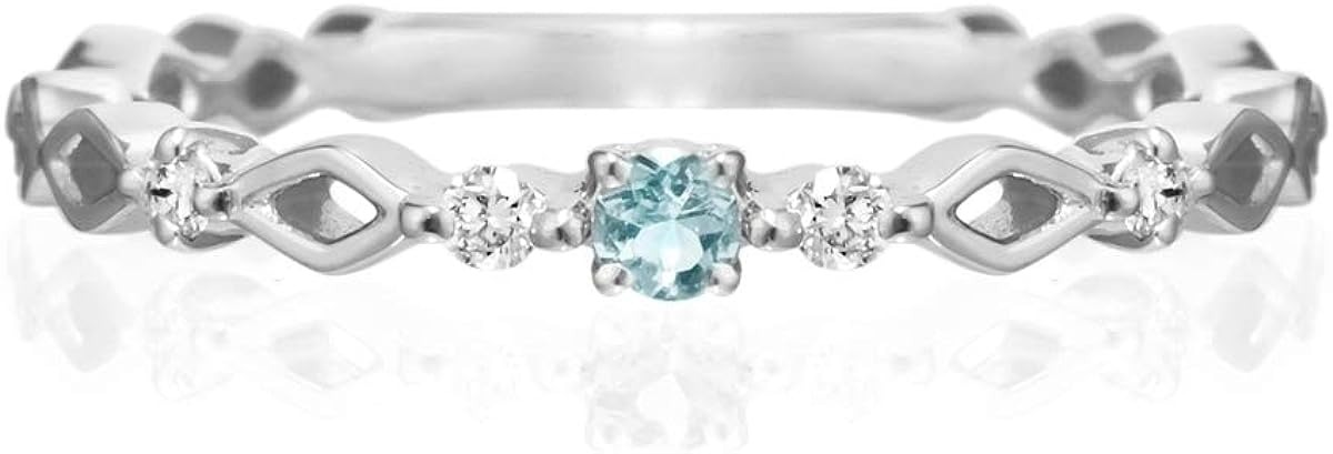 4℃ K10ホワイトゴールド ピンキーリング