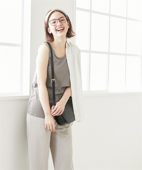 ニッセン 授乳しやすい マタニティタンクトップ