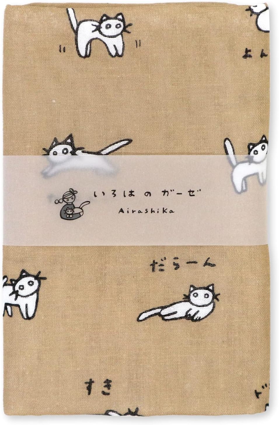 米七(KOMESICHI COLLECTION) ガーゼ手ぬぐい まめおシリーズ ねこ