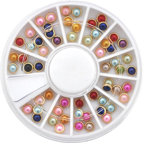 ネイル工房 枠付ビジューパールストーン4mmセット
