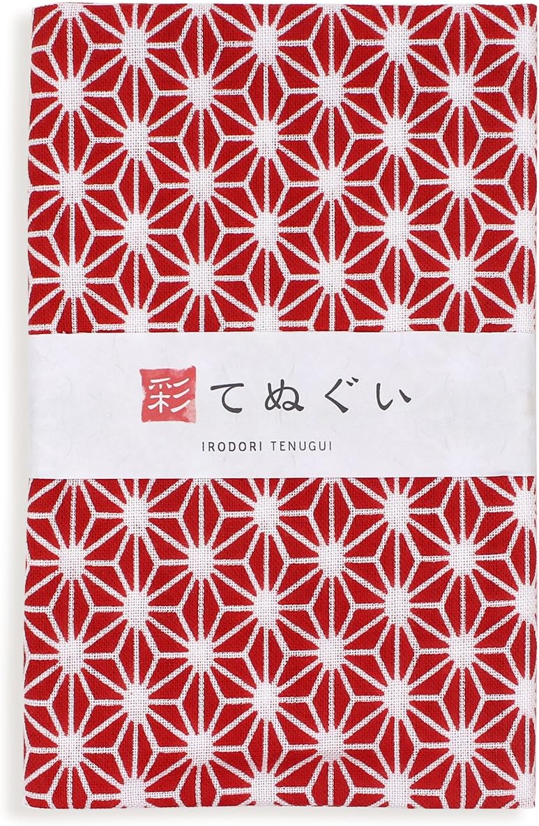 米七(KOMESICHI COLLECTION)  彩 小紋手ぬぐい 麻の葉  TE-06025-IR