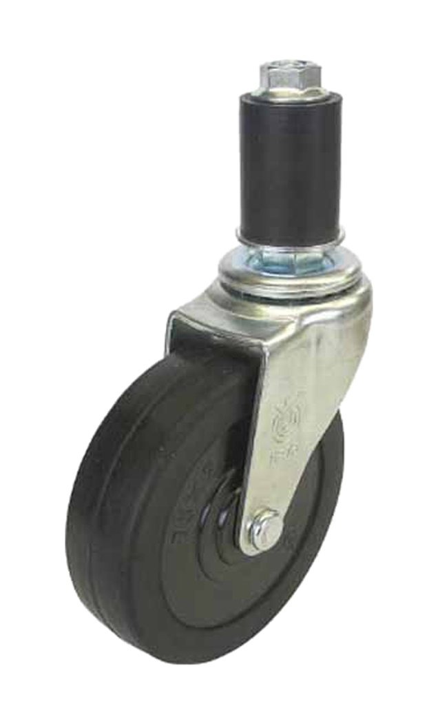 ユーエイキャスター(YUEI CASTER) 自在車ゴムパイプ差し込み式 LTF-75RH,φ16