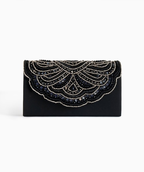 ガール(GIRL) スカラップビーズ刺繍2wayクラッチパーティーバッグ