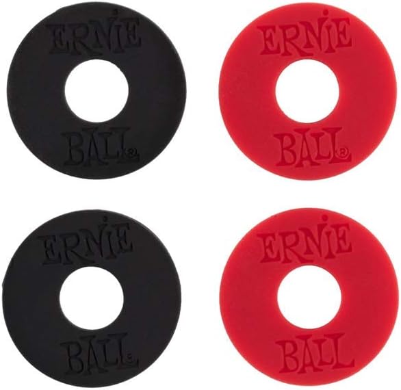 アーニーボール(ERNIE BALL) STRAP BLOCKS RED AND BLACK 4PACK P04603
