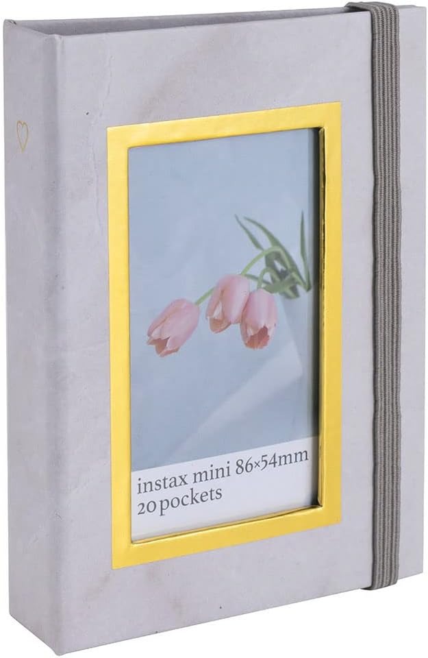 ナカバヤシ(Nakabayashi) チェキ用ポケットアルバム20枚収納 大理石風 A-CK-201-W