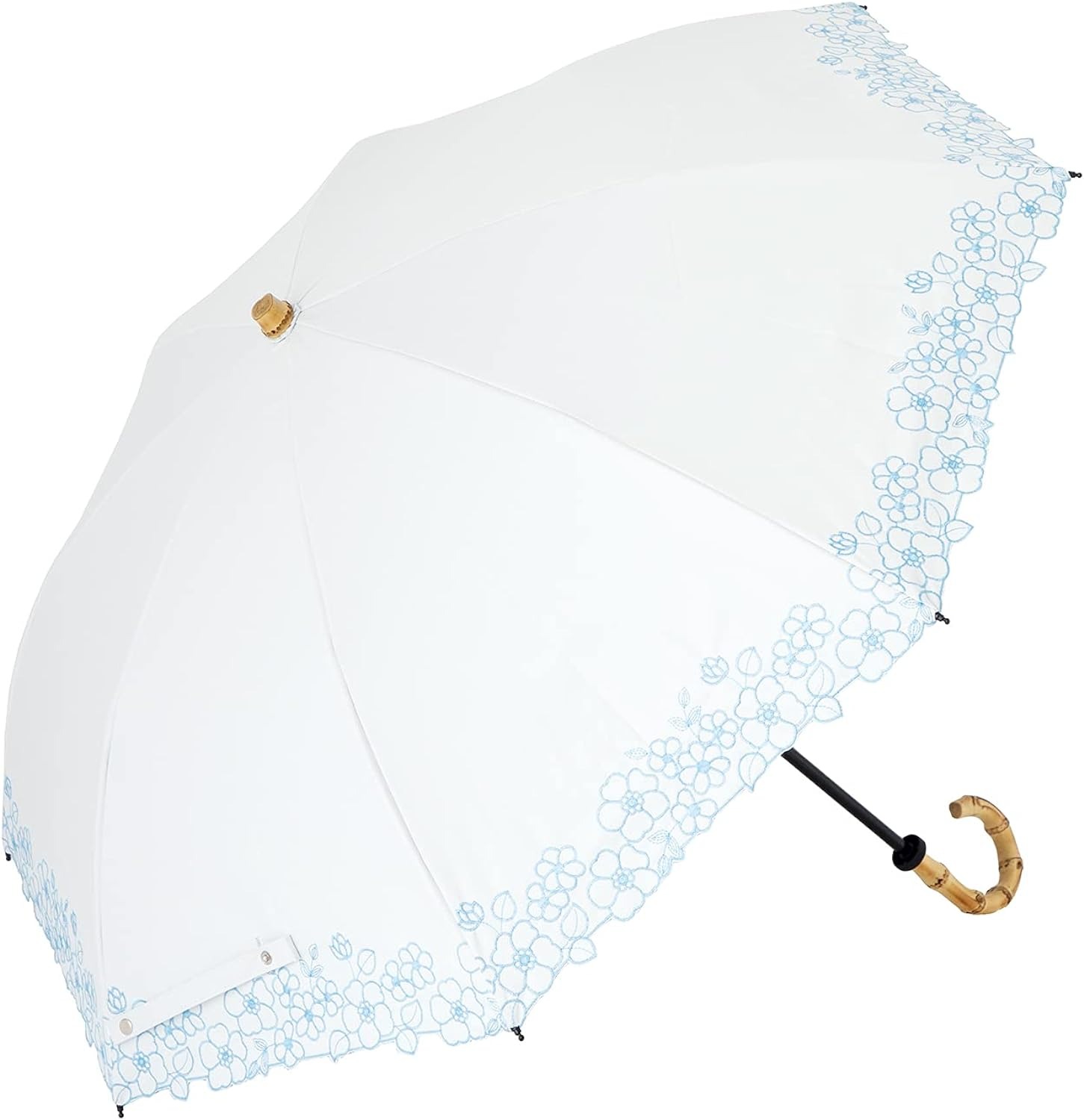 リーベン(Lieben) クールプラス UV遮熱遮光折傘 花柄刺繍 晴雨兼用 LIEBEN-0523