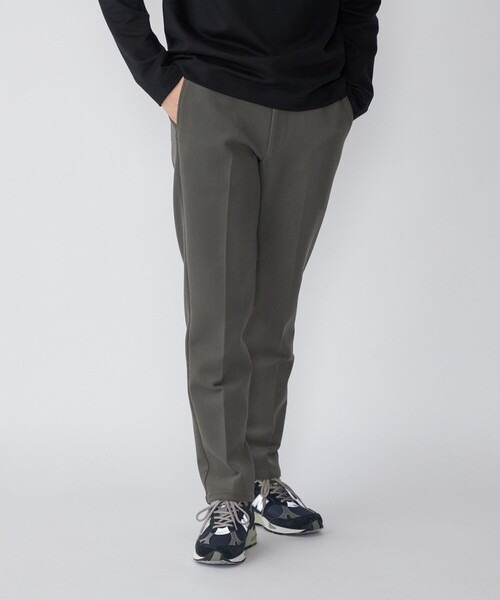 シップス(SHIPS) ダウンファブリック ピケ ノープリーツ パンツ