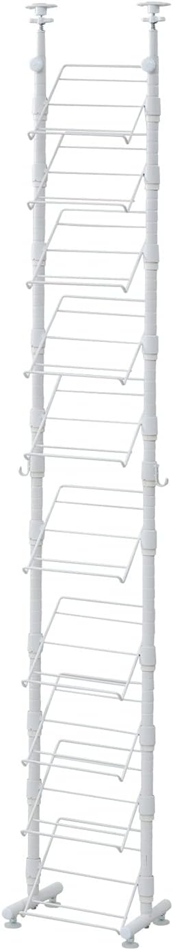 山善(YAMAZEN) 突っ張り シューズラック 棚10段 RTST-3024S