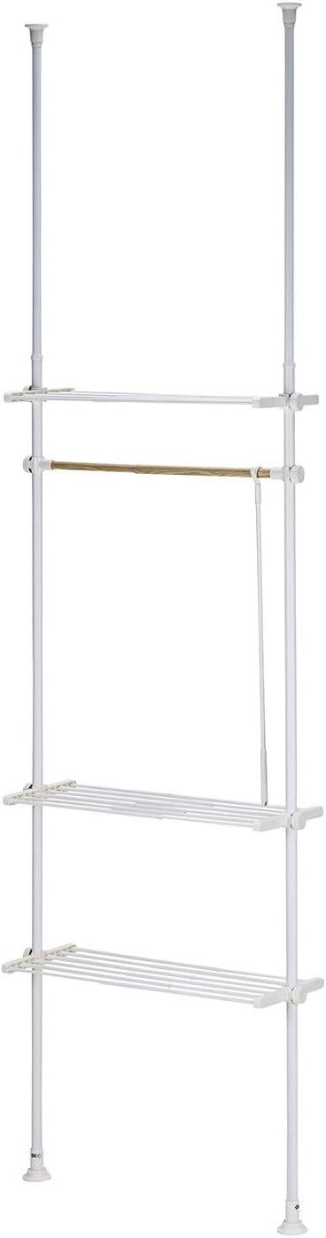 武田コーポレーション 突っ張りデザインハンガーラック棚付き C0-TTP50