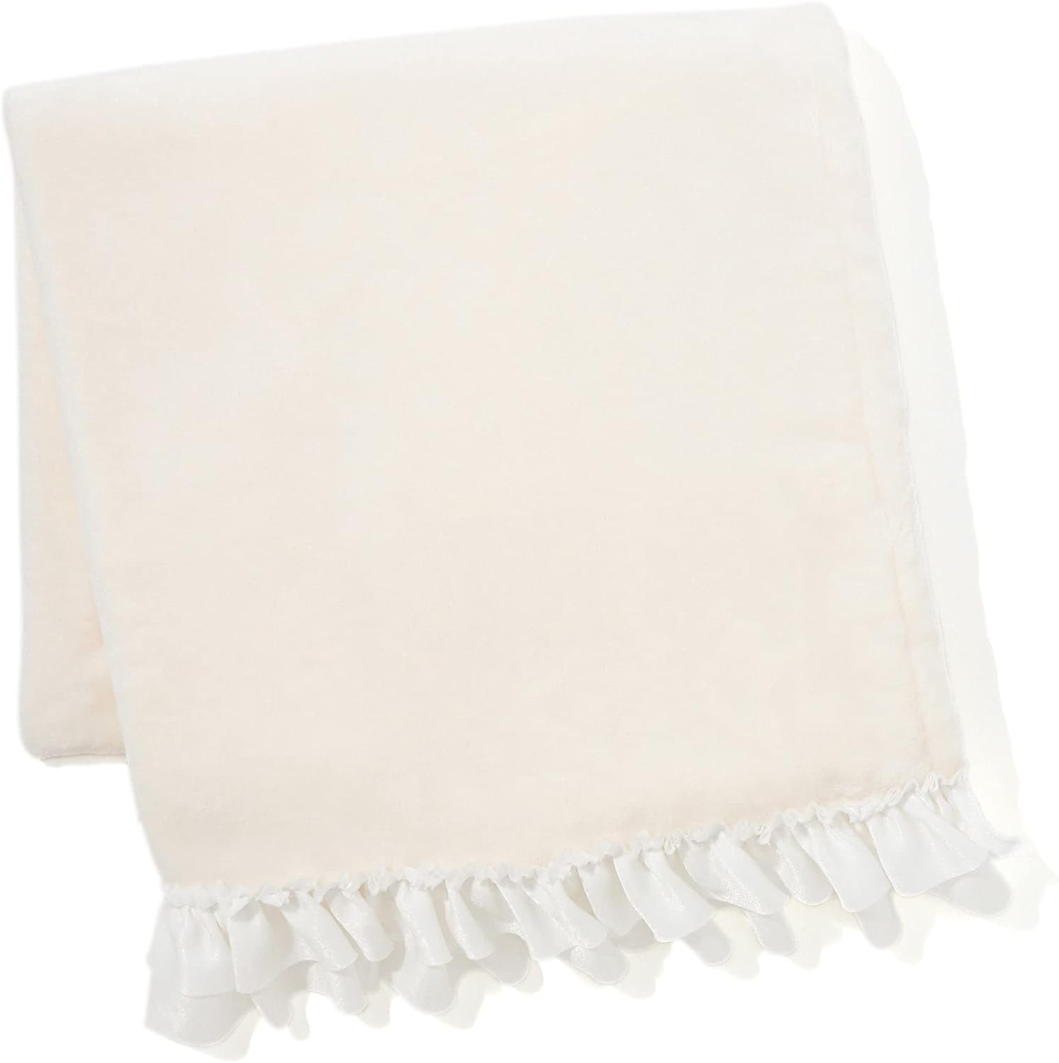 フランフラン(Francfranc) サテン フリル スロー ひざ掛け