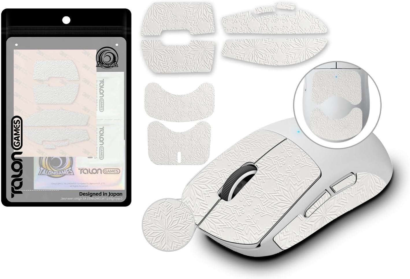 TALONGAMES 雪柄シリーズ マウスグリップ テープ Logicool G PRO X Superlight ワイヤレス