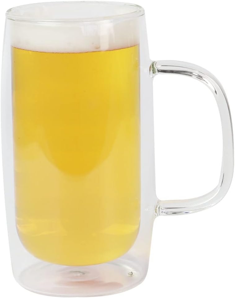 みよし漆器本舗(MIYOSHI SHIKKI HONPO) ビールジョッキ グラス ダブルウォール 大 610ml gs-308