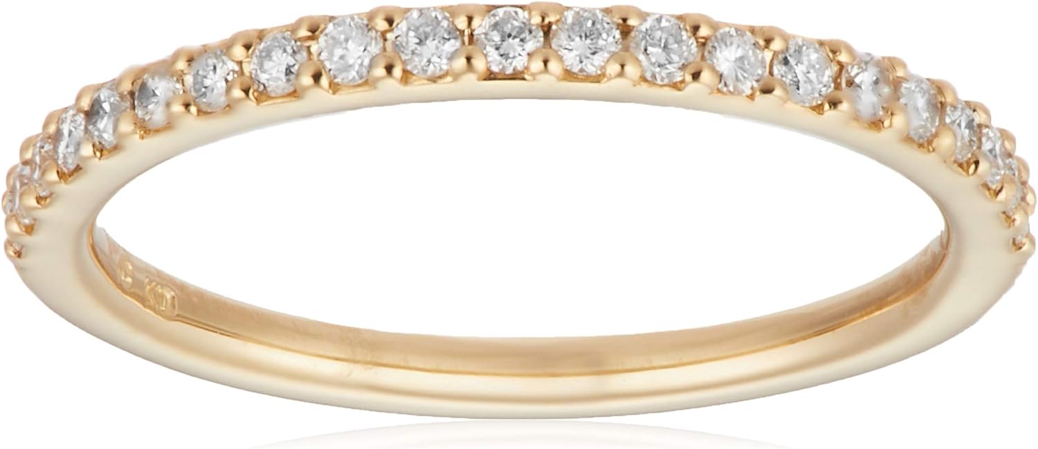 4℃ K10イエローゴールドダイヤモンド ピンキーリング