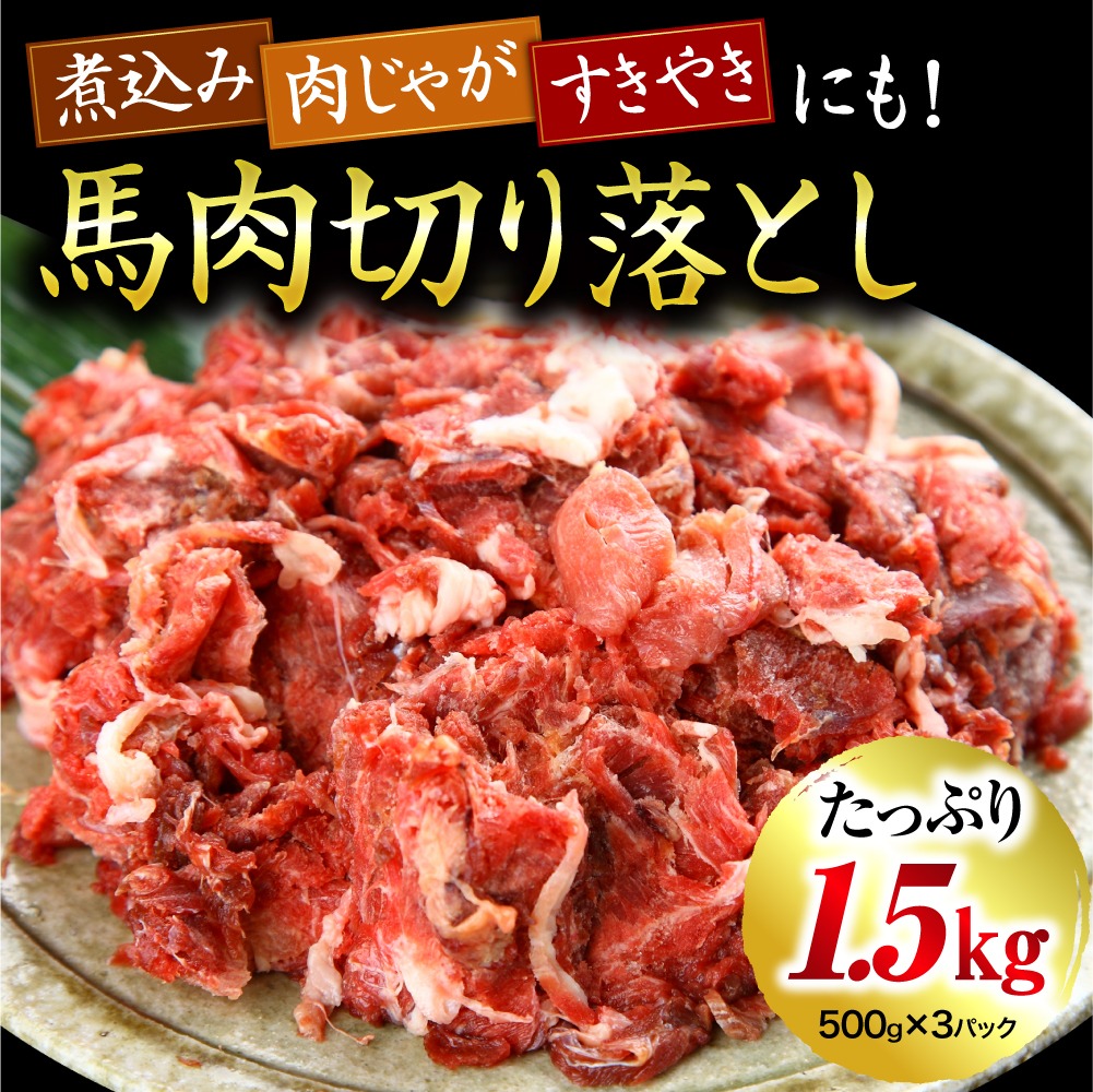 熊本県南小国市 馬肉切り落とし 1.5kg 10,000円