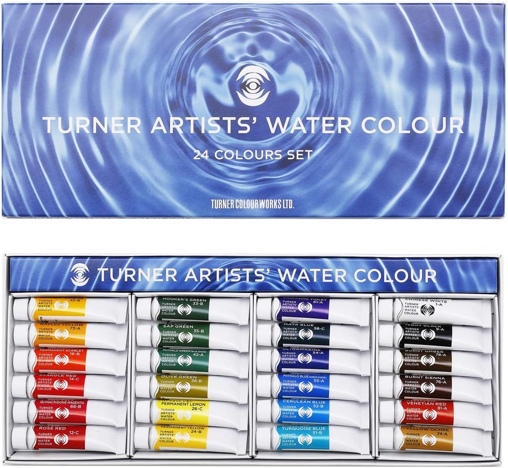 ターナー色彩(TURNER COLOR) 透明水彩絵具24色セット WT00524C