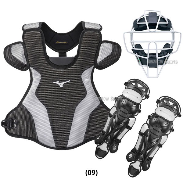ミズノ(MIZUNO) ミズノプロ 軟式用キャッチャー防具 ケース付き3点防具セット