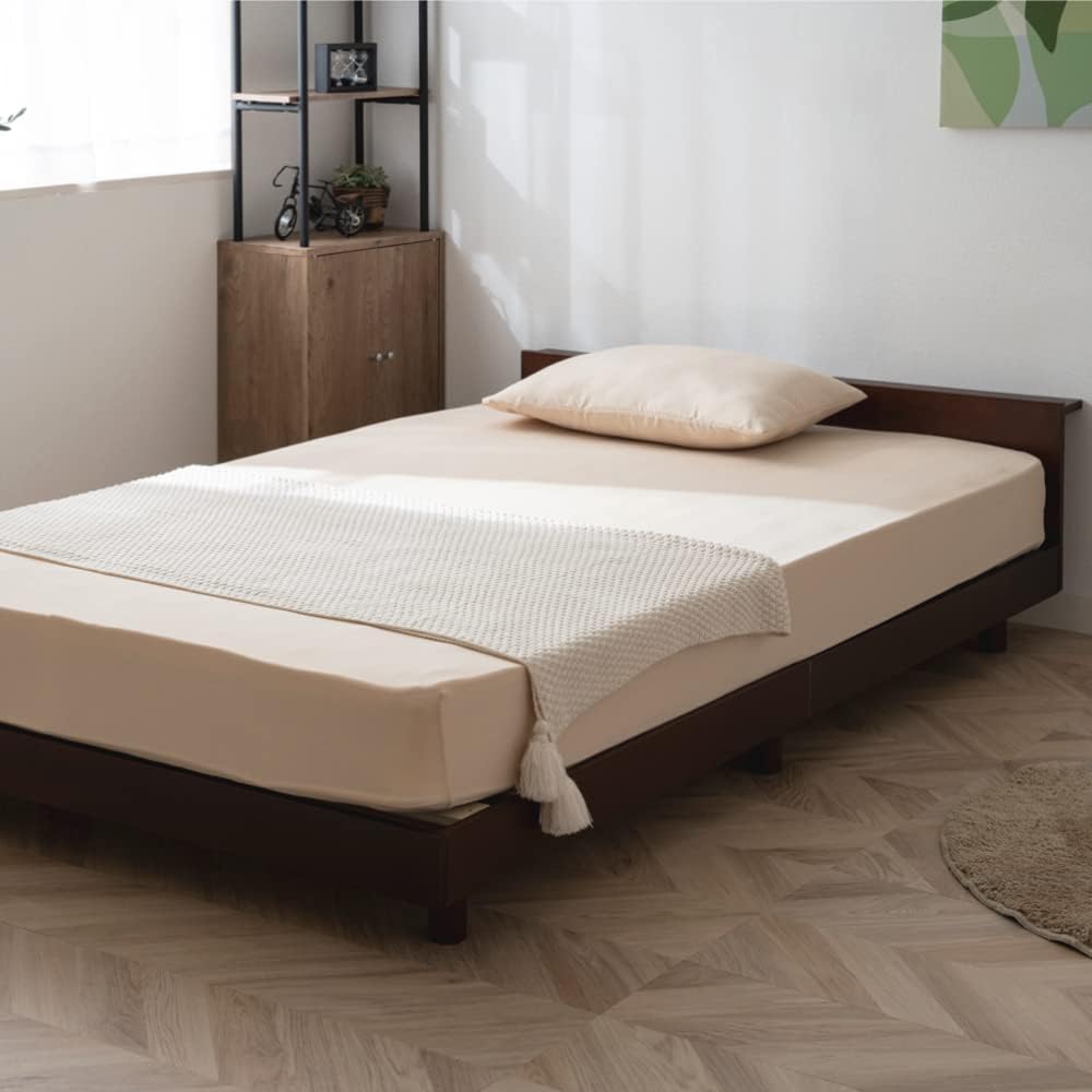 アイリスオーヤマ(IRIS OHYAMA) すのこベッド シングル 棚 USB コンセント付き