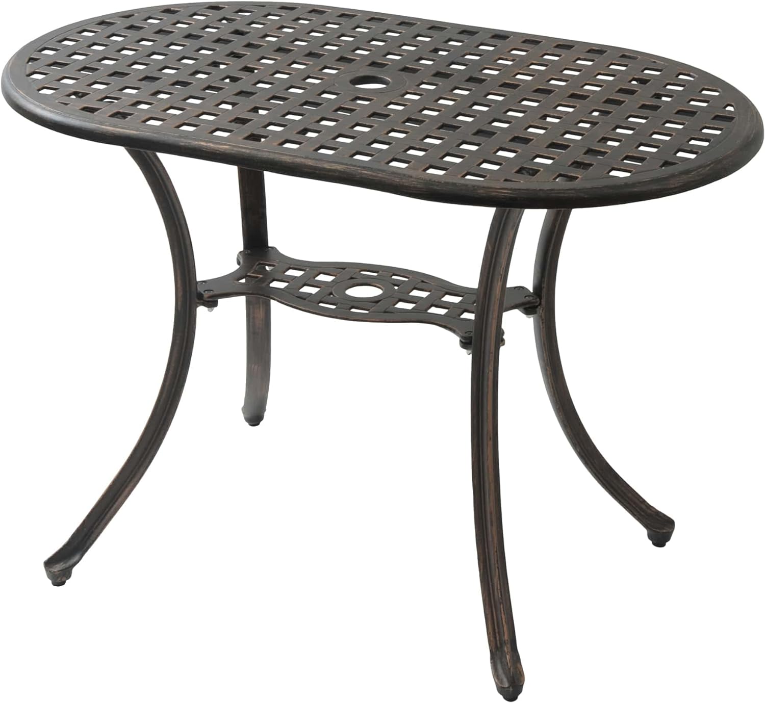 山善(YAMAZEN) ガーデンテーブル アルミ パラソル オーバルタイプ KAGT-10