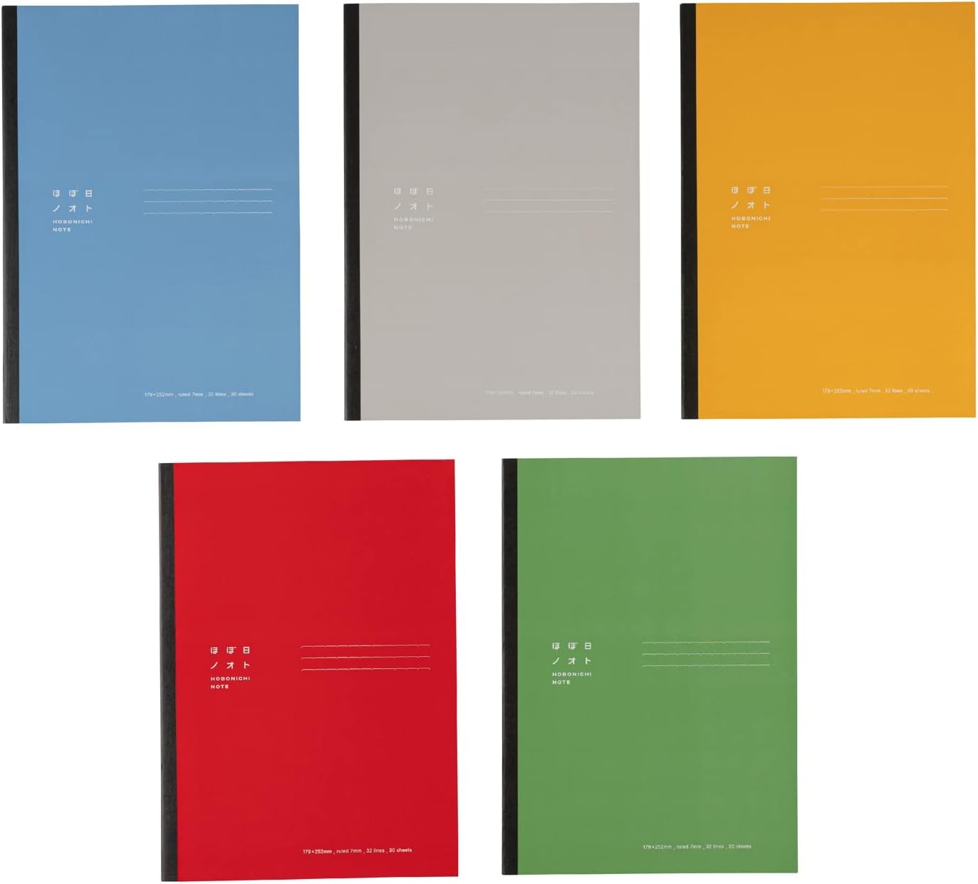 ほぼ日 ほぼ日ノオト セミB5 5色セット