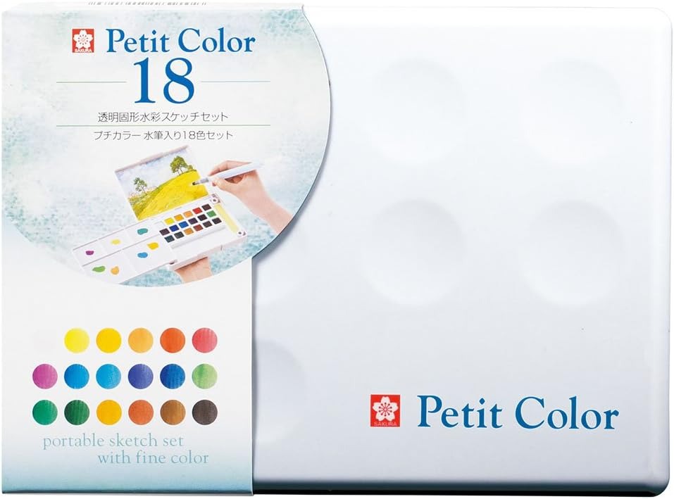サクラクレパス プチカラー水筆入り18色セット NCW-18H