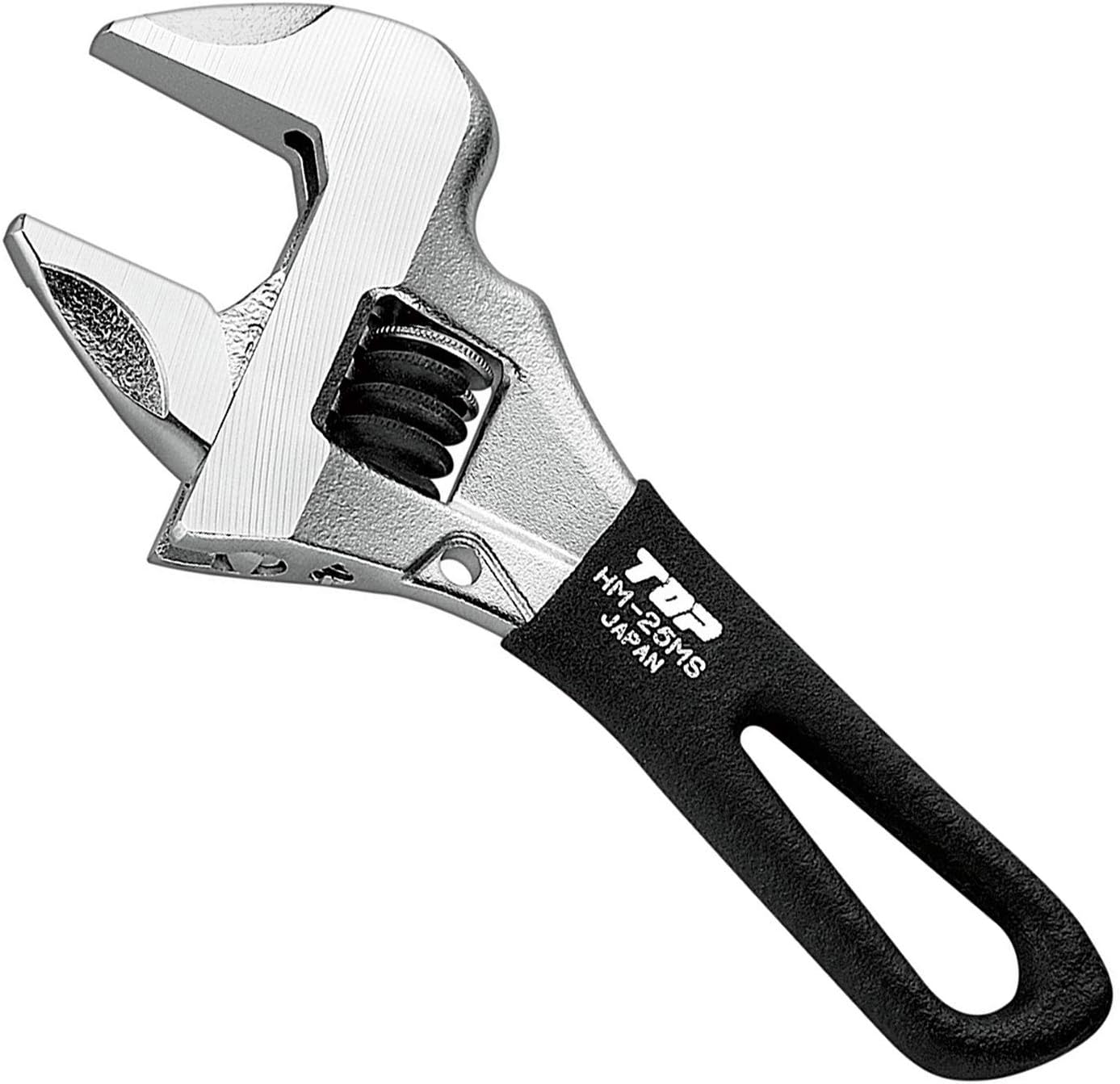 トップ工業(TOP) ガタ無しモンキレンチ ショートワークワイド HM-25MS