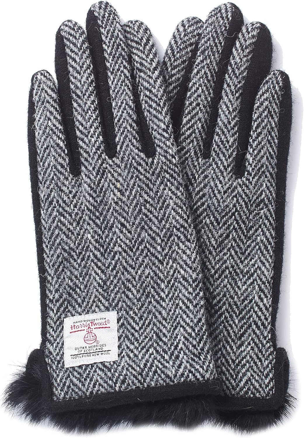 ハリスツイード(Harris tweed) 7th HEAVEN ラビットファー付 手袋