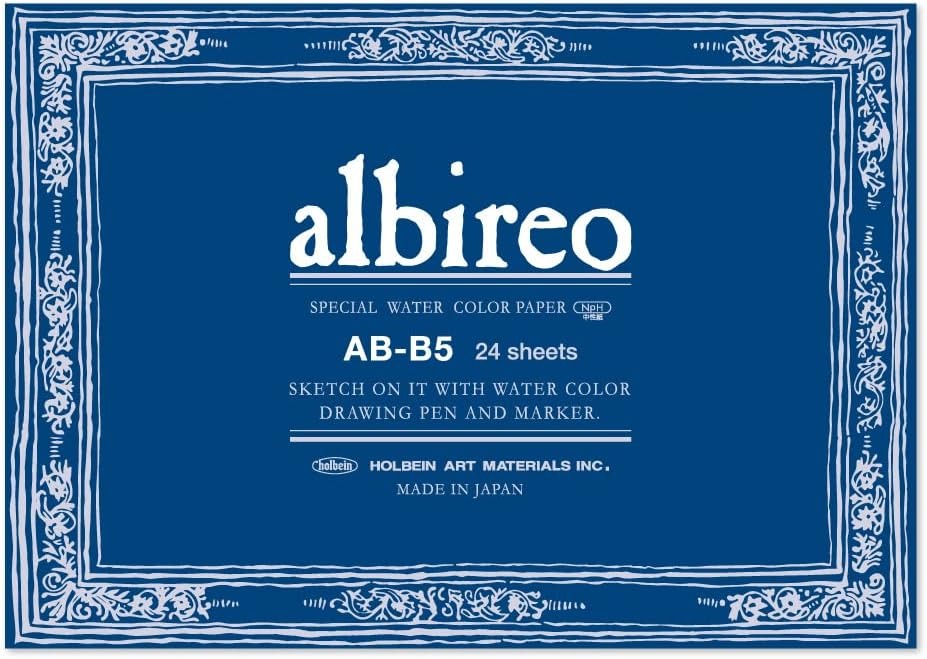 ホルベイン(holbein) アルビレオ水彩紙 ブロック 218g 中目 AB-B5
