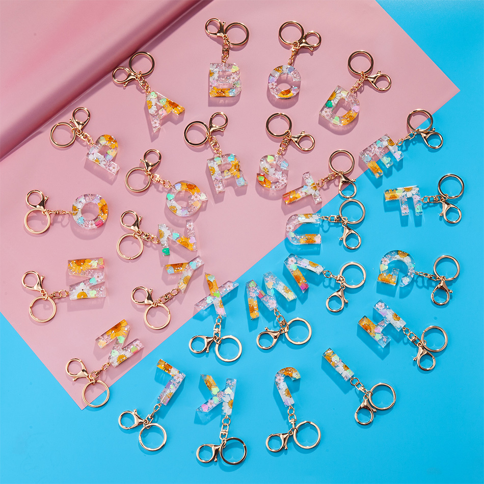 スプリングCH ハーバリウム キーホルダー アルファベット イニシャル バッグチャーム 10000477