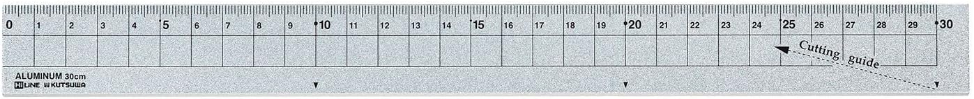 クツワ(KUTSUWA) アルミ定規30cm XS04
