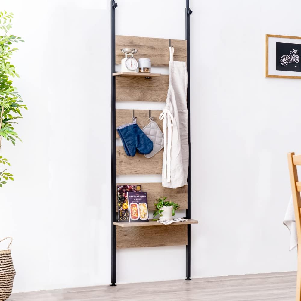 アイリスオーヤマ(IRIS OHYAMA) ウッドウォールラック ハーフ棚板付き WLR-HT62