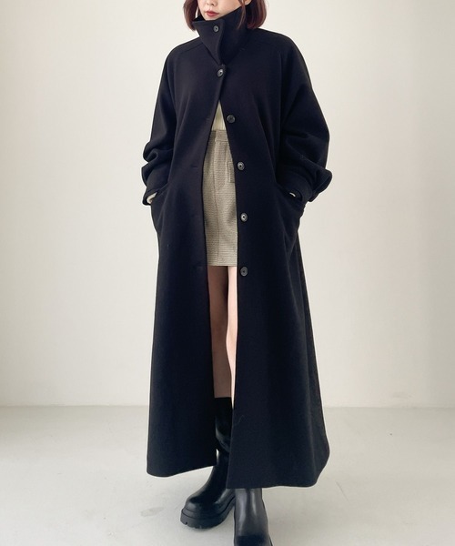 ヘザー(Heather) ウーリーテック 2WAYカラーロングコート