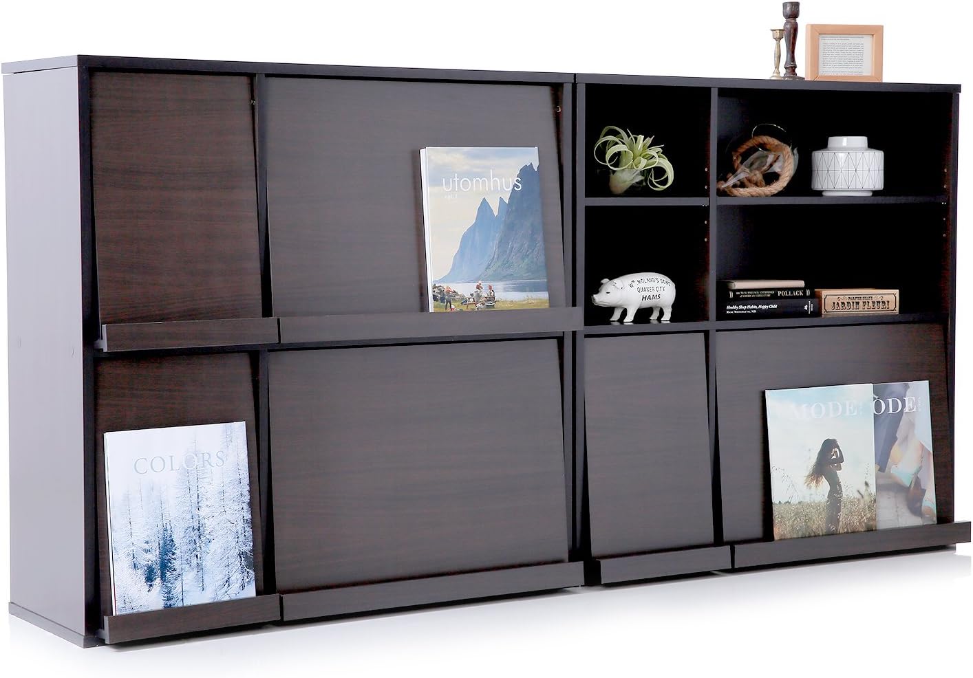 ロウヤ(LOWYA) ディスプレイ収納ラック フラップ扉付き S_S200310