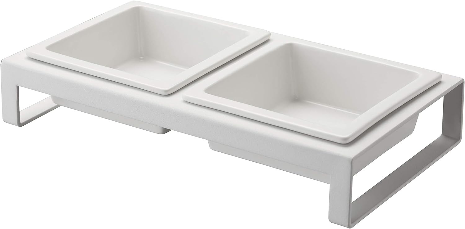 山崎実業(Yamazaki) tower ペットフードボウルスタンドセットタワー