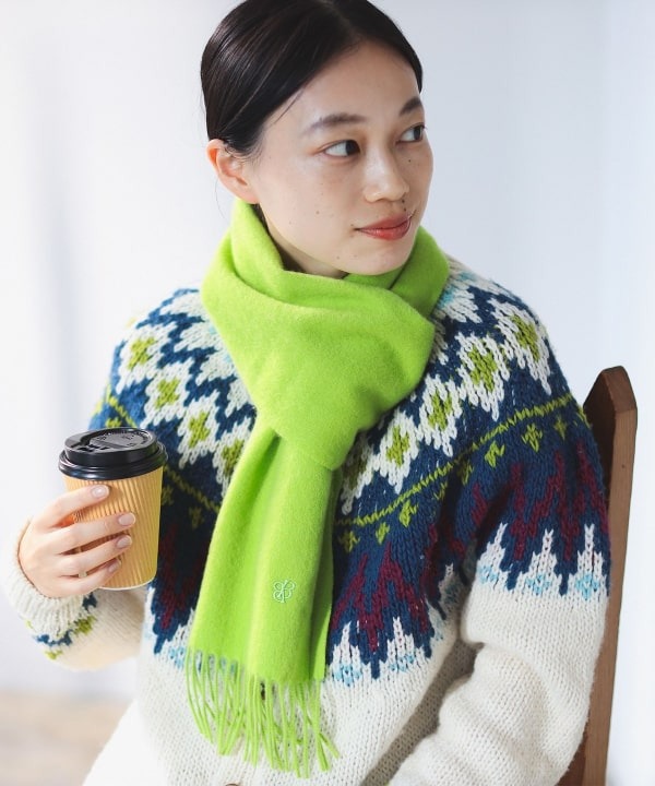 ビームスボーイ(BEAMS BOY) カシミヤ BB刺繍 マフラー