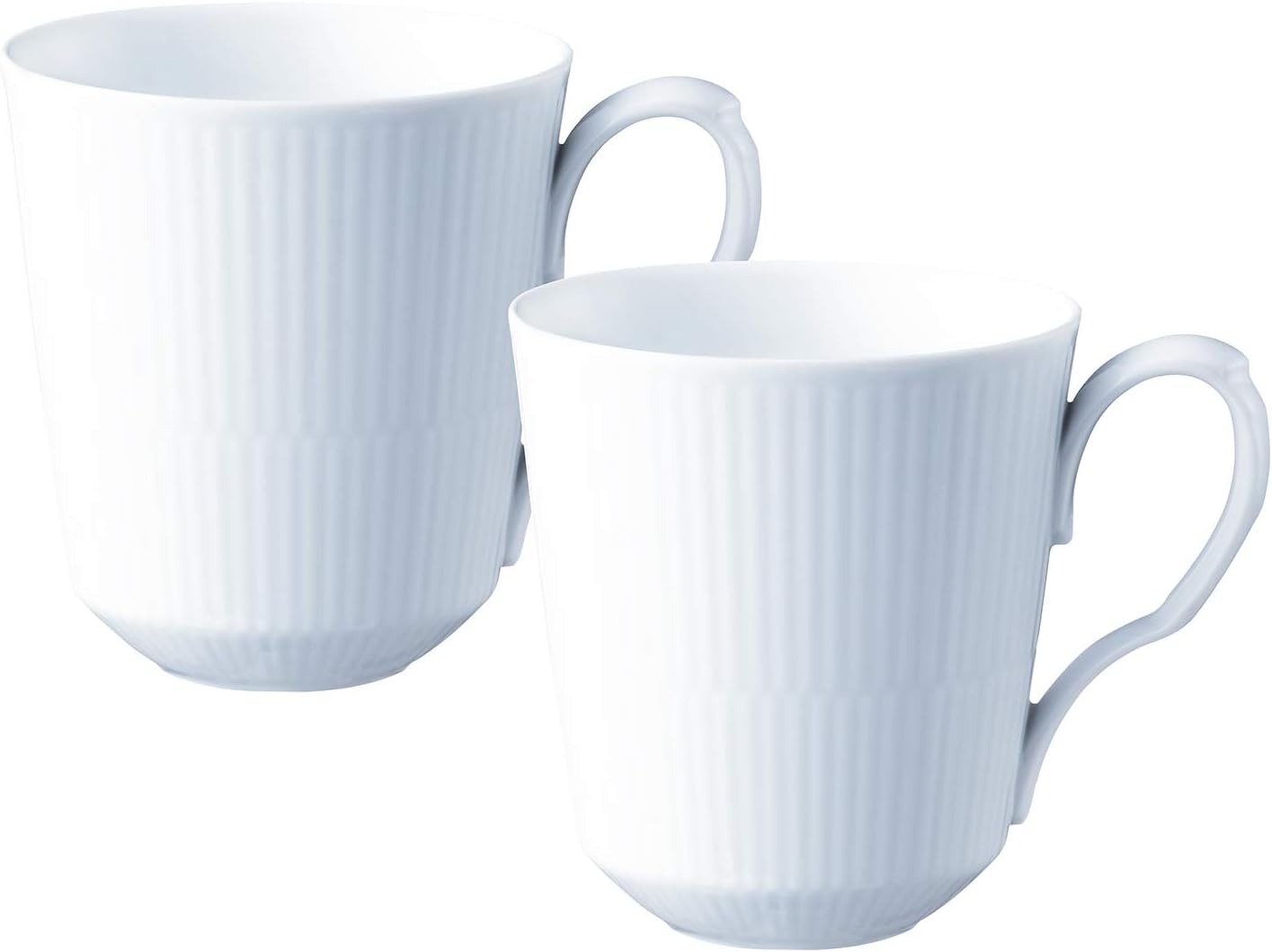 ロイヤル・コペンハーゲン(Royal Copenhagen) ホワイトフルーテッド マグ L ペア 380ml 2408043 / 1016918