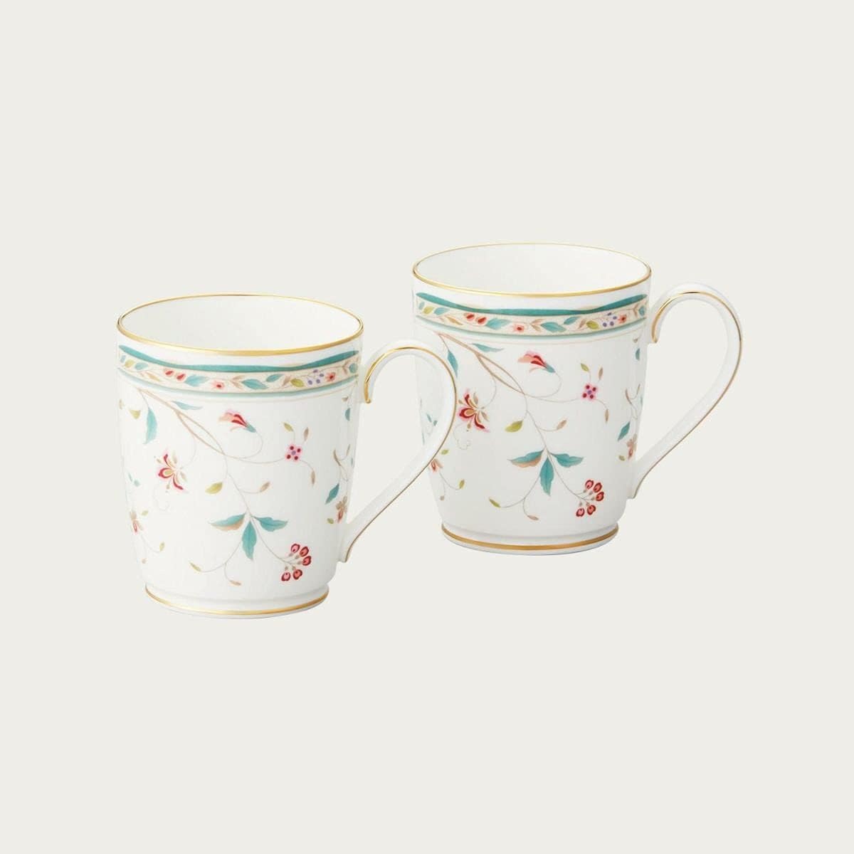 ノリタケ(Noritake) 花更紗 マグカップペア 4409L/P97280