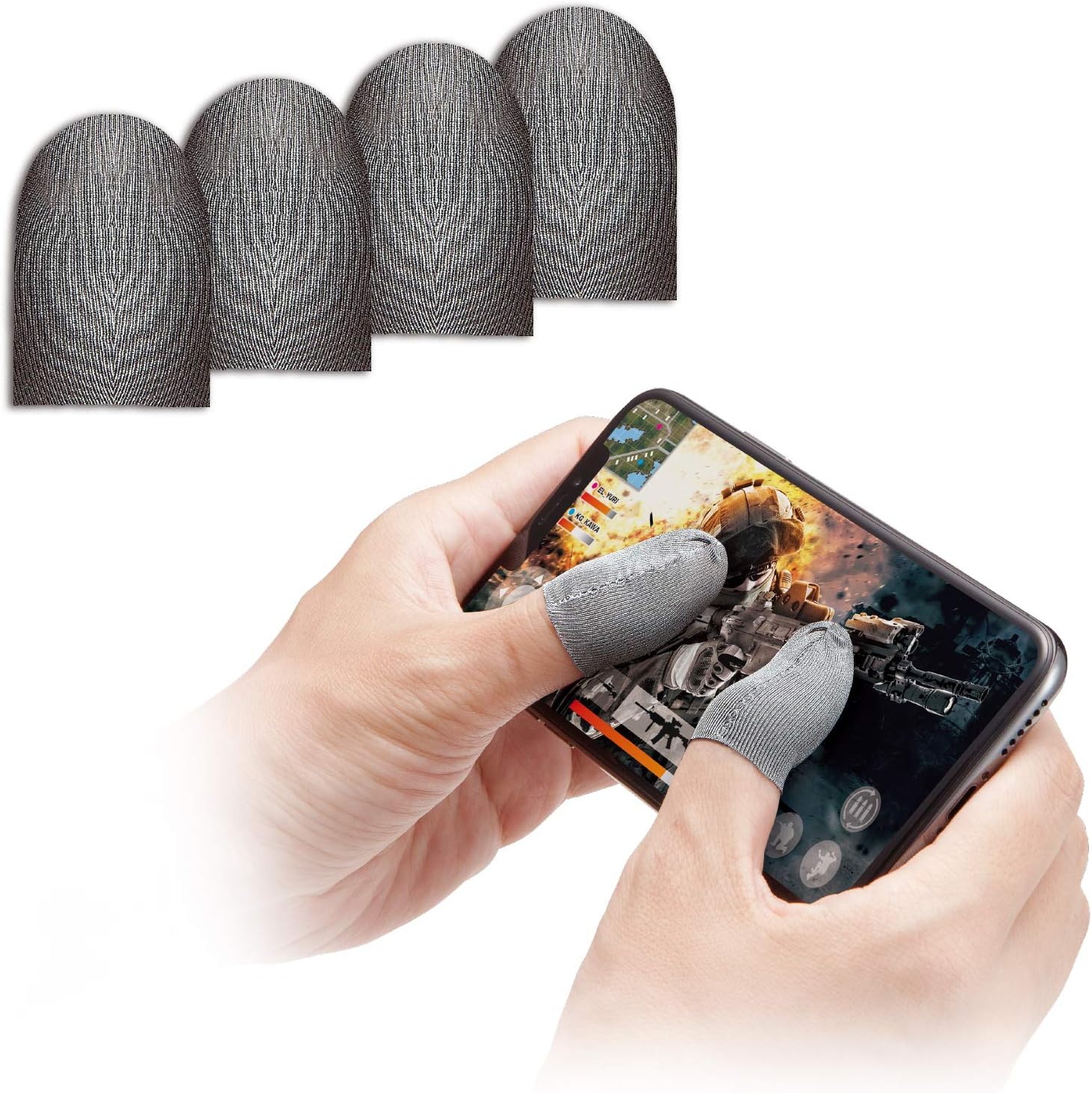 エレコム(ELECOM) 銀繊維ゲーミングフィンガーキャップ P-GMFF02F4SV