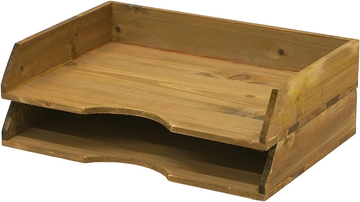 ワイエムワールド(YM WORLD) 木製 デスクトレー 2段セット オルテ 48-100008