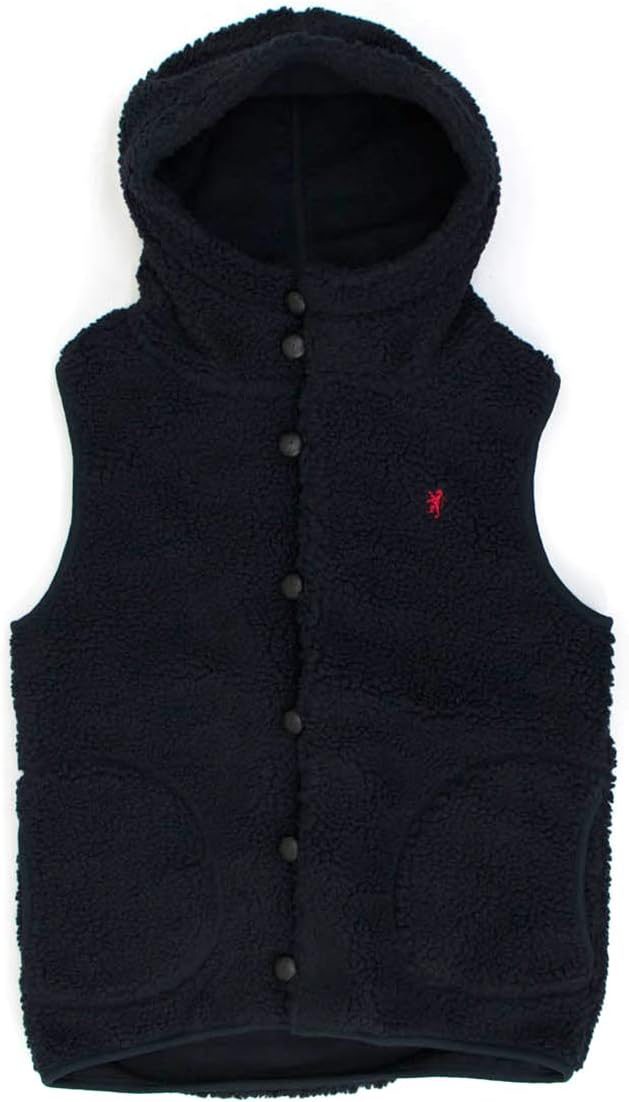 ジムフレックス(Gymphlex) フード付き ボアベスト クルミボタン