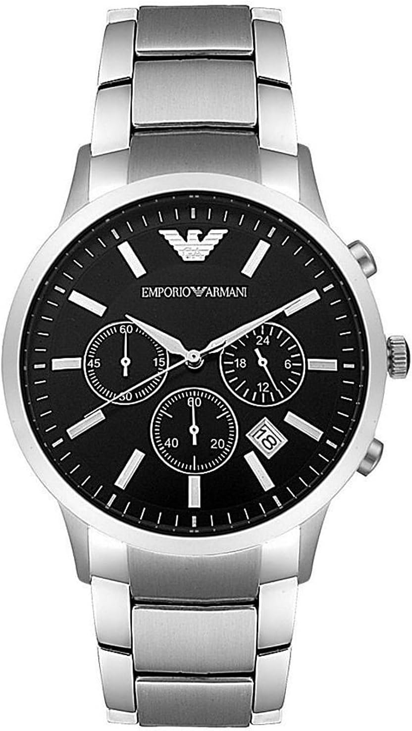 エンポリオ・アルマーニ(EMPORIO ARMANI) クロノグラフウォッチ メンズ ステンレススチール AR2434