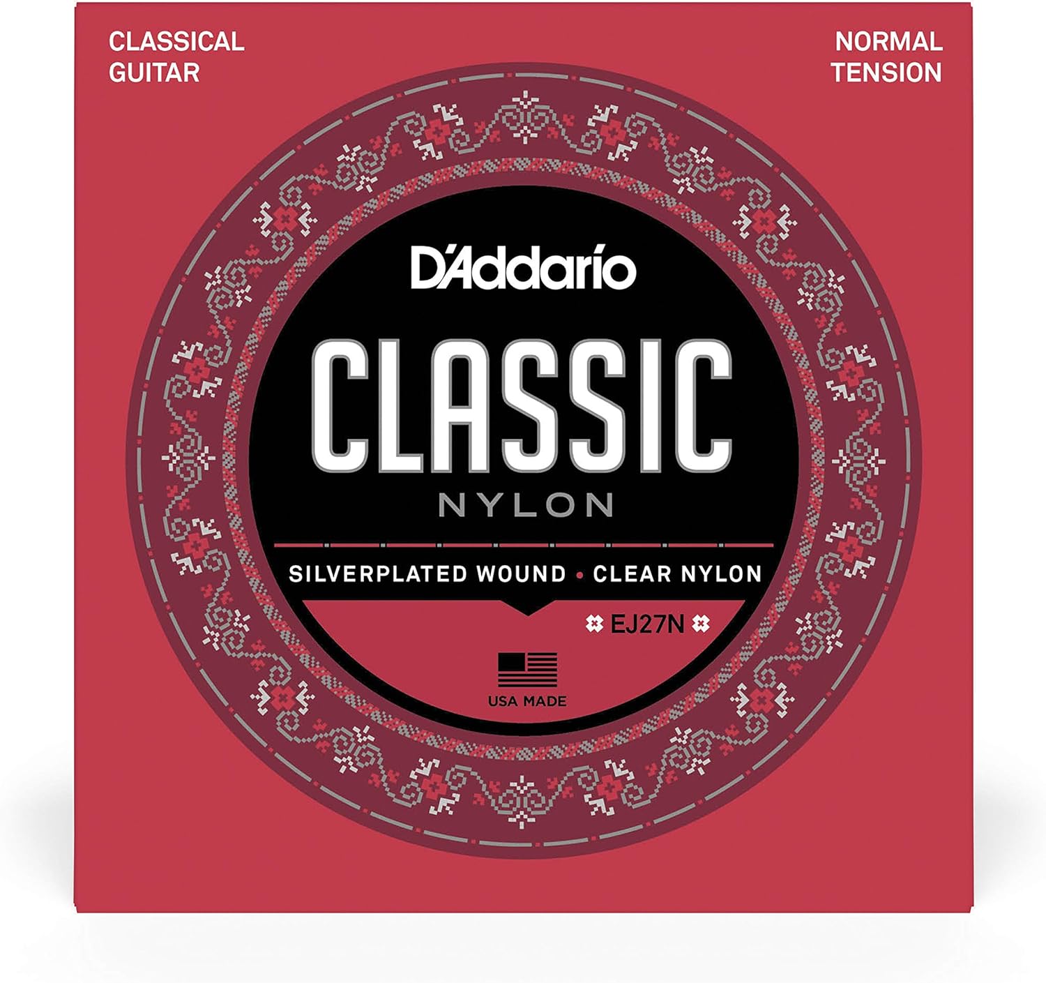 ダダリオ(D‘Addario) EJ27N Silver Wound Clear Nylon Student Normal