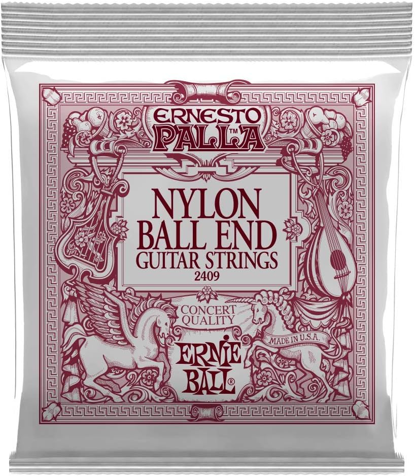 ERNIE BALL ERNESTO PALLA NYLON BALL END CLASSICAL GUITAR STRINGS BLACK & GOLD P02409